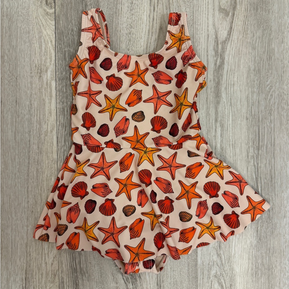 Kortni Jeane 12-18 months seashell one piece mini skirted bathing suit
